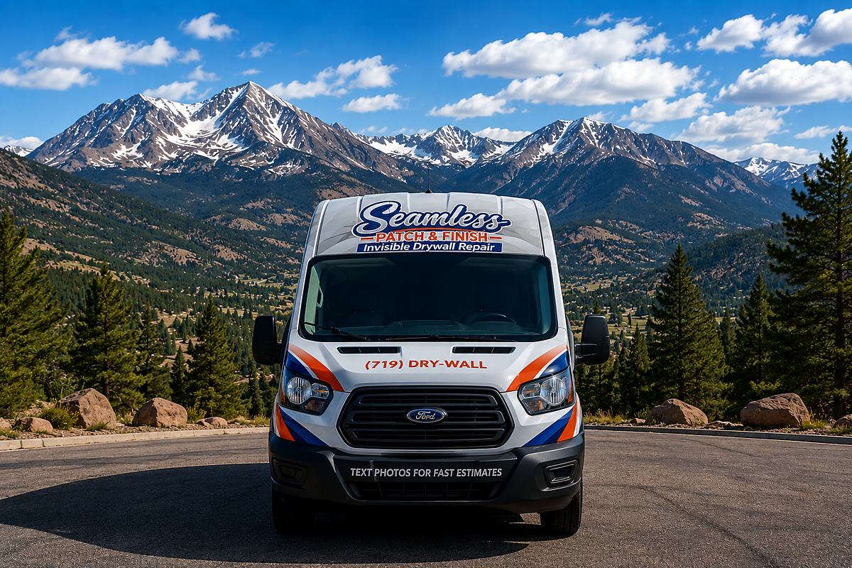 Seamless Patch & Finish van, front view